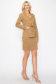 9 - 5 Belted Button Up Jacket & Pencil Skirt Set - AV Fashion’s