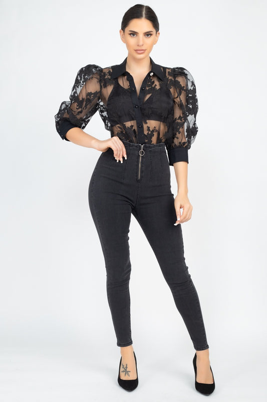High Waist Denim Jeans - AV Fashion’s