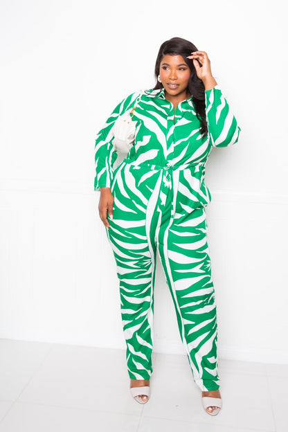 Button Up Long Sleeve Jumpsuit - AV Fashion’s