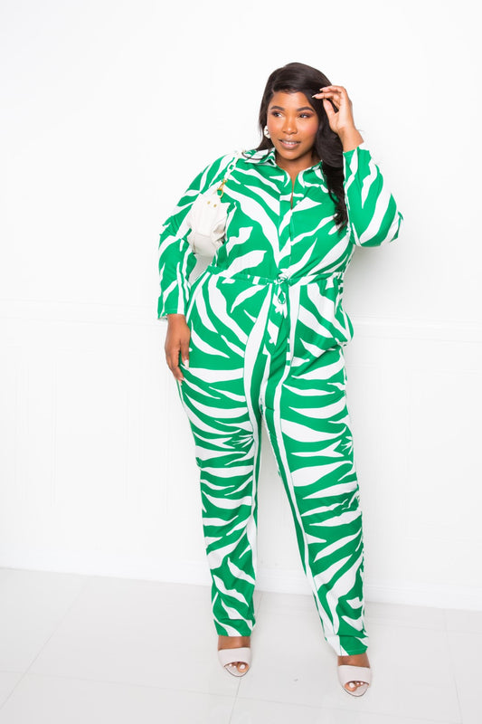 Button Up Long Sleeve Jumpsuit - AV Fashion’s