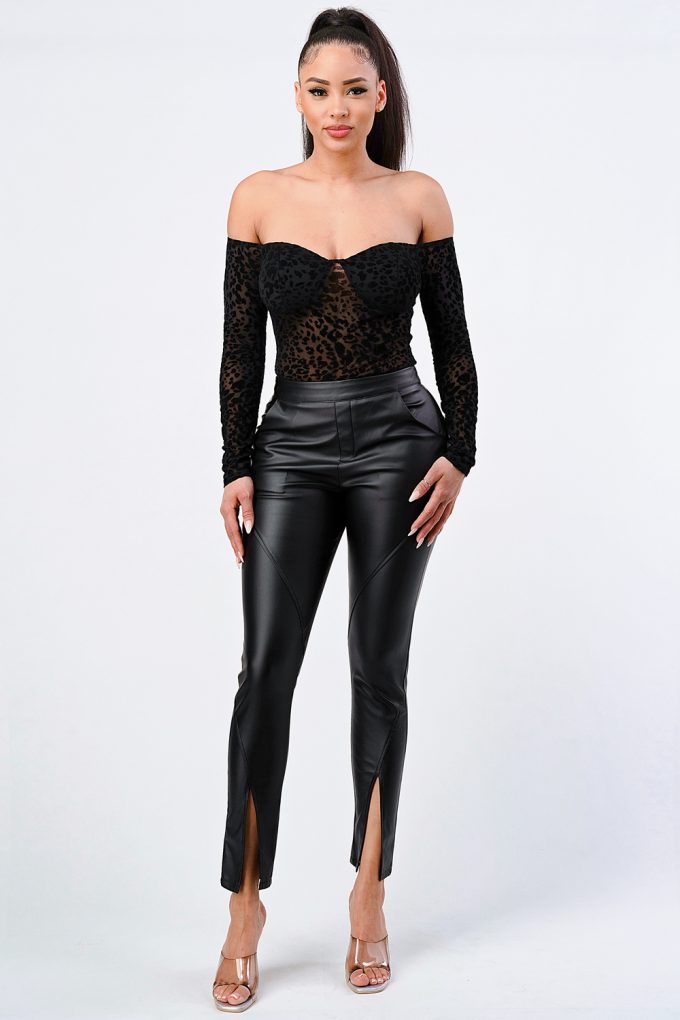 Leopard Print Off Shoulder Bodysuit - AV Fashion’s