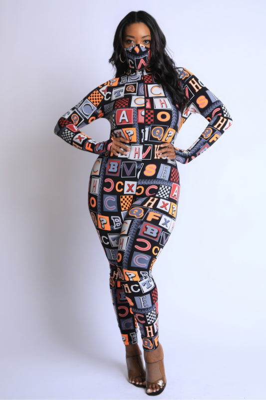 Alphabetically Neon Jumpsuit - AV Fashion’s