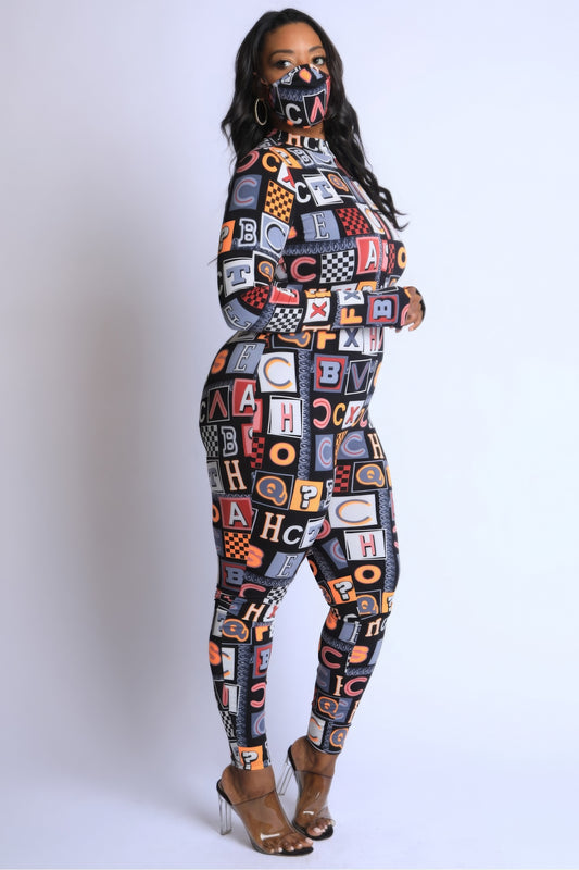 Alphabetically Neon Jumpsuit - AV Fashion’s