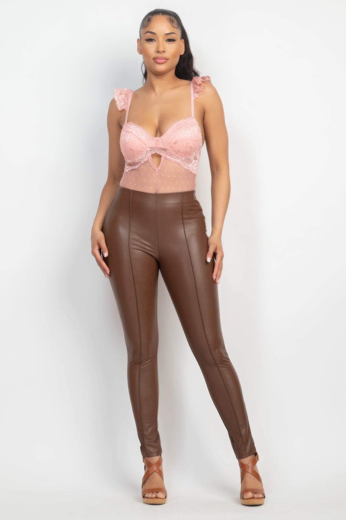 Sweetheart Cut-out Cami Ruffled Bodysuit - AV Fashion’s