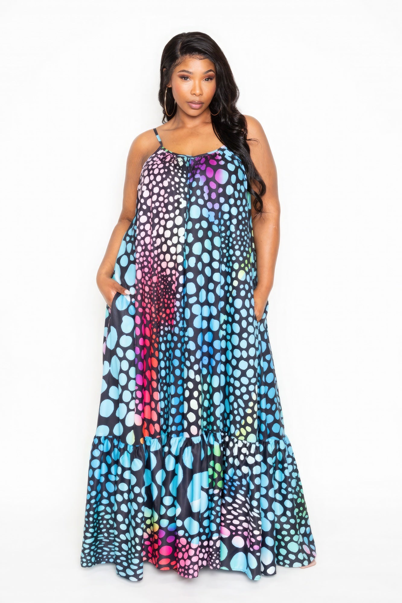 Printed Voluminous Maxi Dress - AV Fashion’s