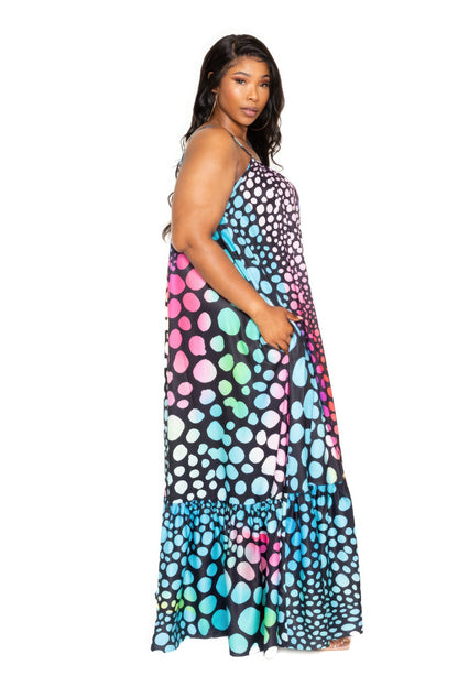 Printed Voluminous Maxi Dress - AV Fashion’s