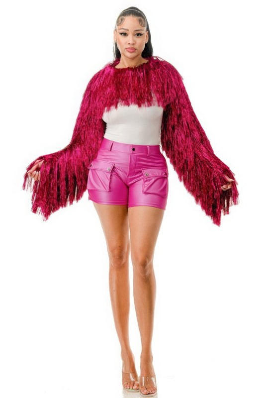 Metallic Tinsel Bolero - AV Fashion’s