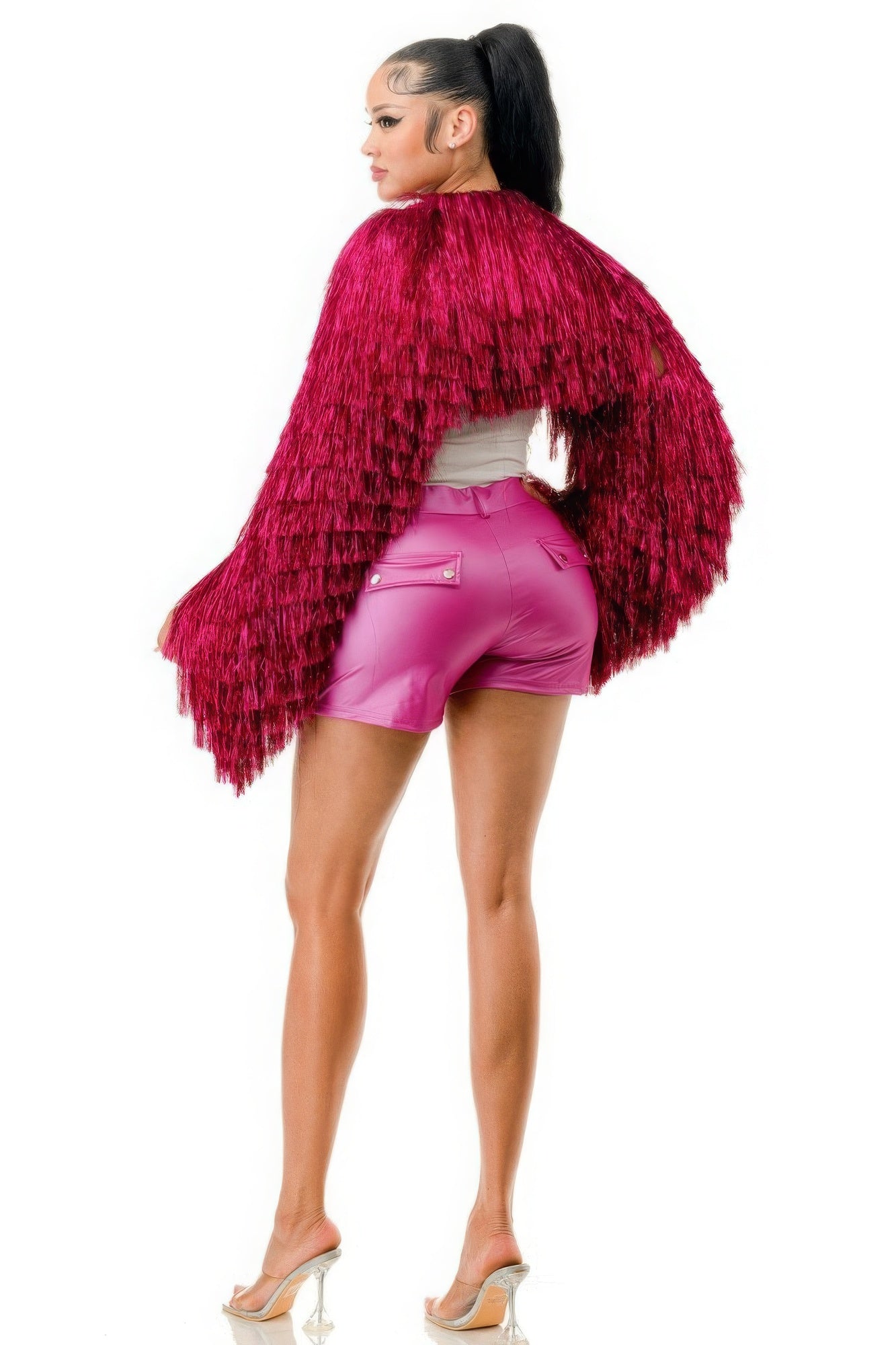 Metallic Tinsel Bolero - AV Fashion’s