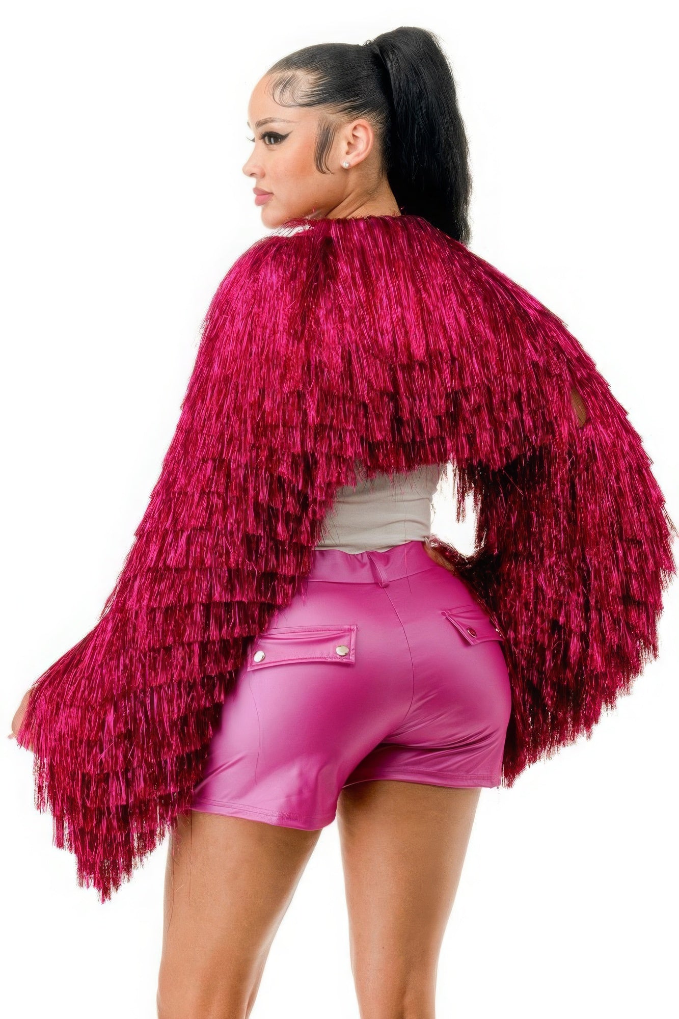 Metallic Tinsel Bolero - AV Fashion’s
