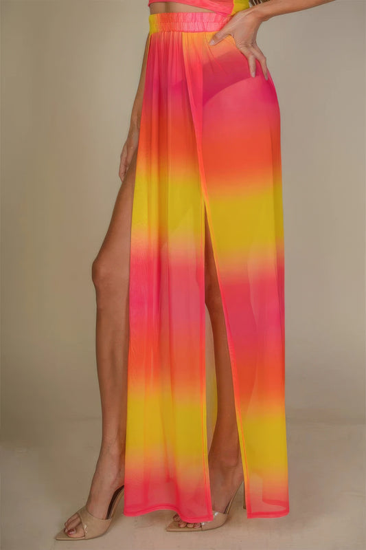High Split Mesh Sheer Maxi Skirt - AV Fashion’s