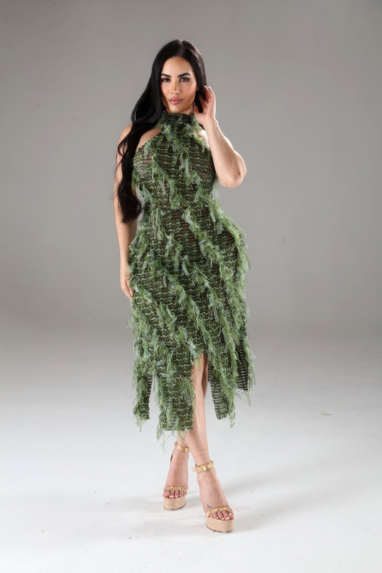 Halter Ruffled Dress - AV Fashion’s
