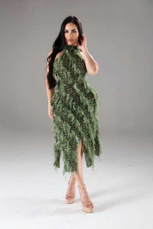 Halter Ruffled Dress - AV Fashion’s