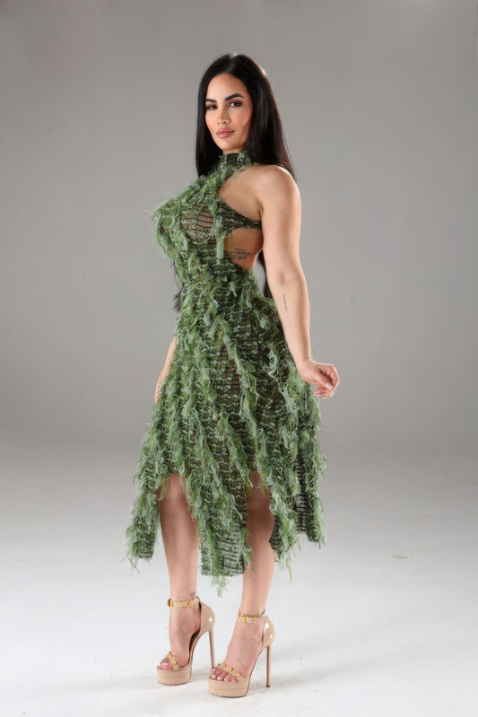 Halter Ruffled Dress - AV Fashion’s
