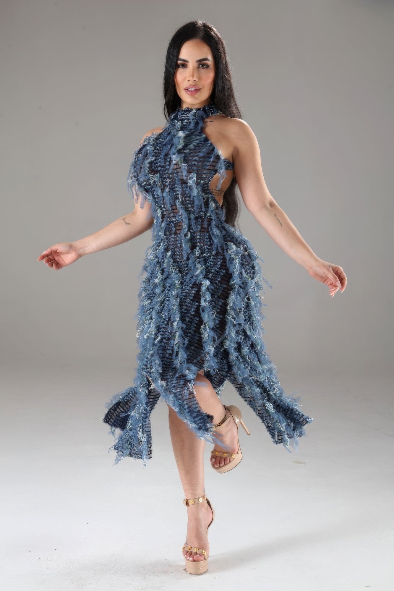 Halter Ruffled Dress - AV Fashion’s
