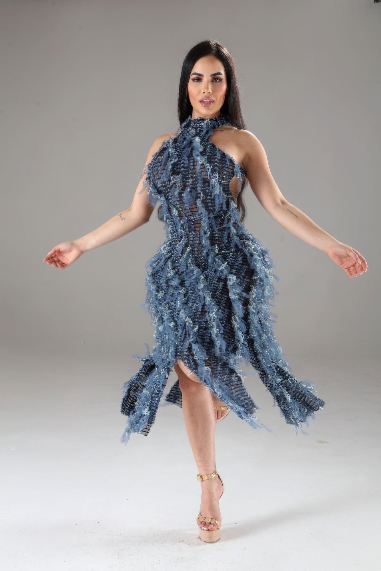Halter Ruffled Dress - AV Fashion’s