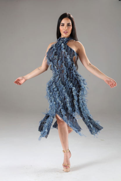 Halter Ruffled Dress - AV Fashion’s