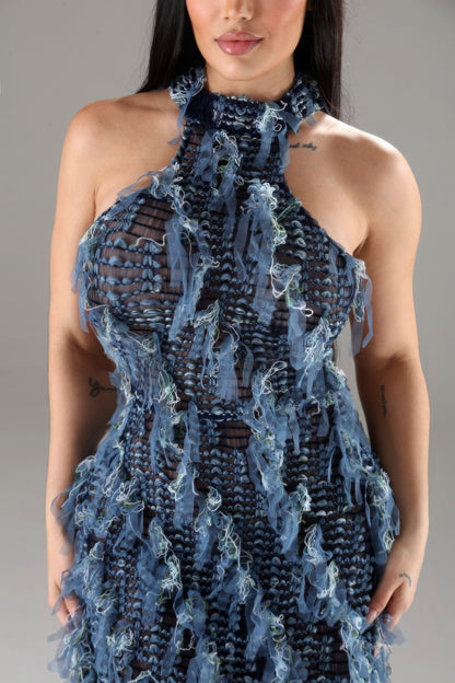 Halter Ruffled Dress - AV Fashion’s