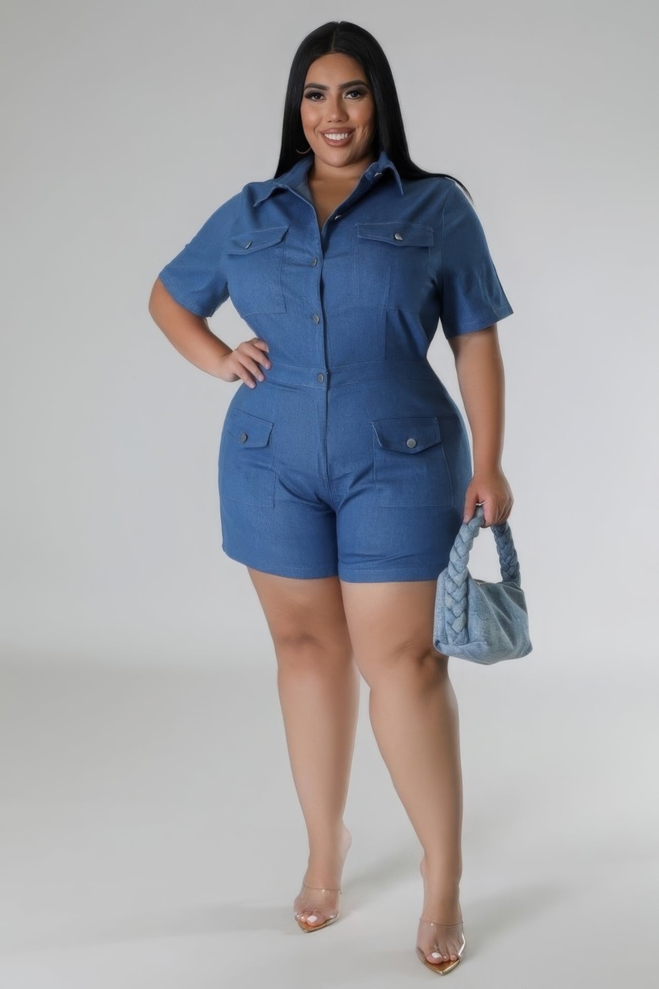 Semi-stretch Romper - AV Fashion’s