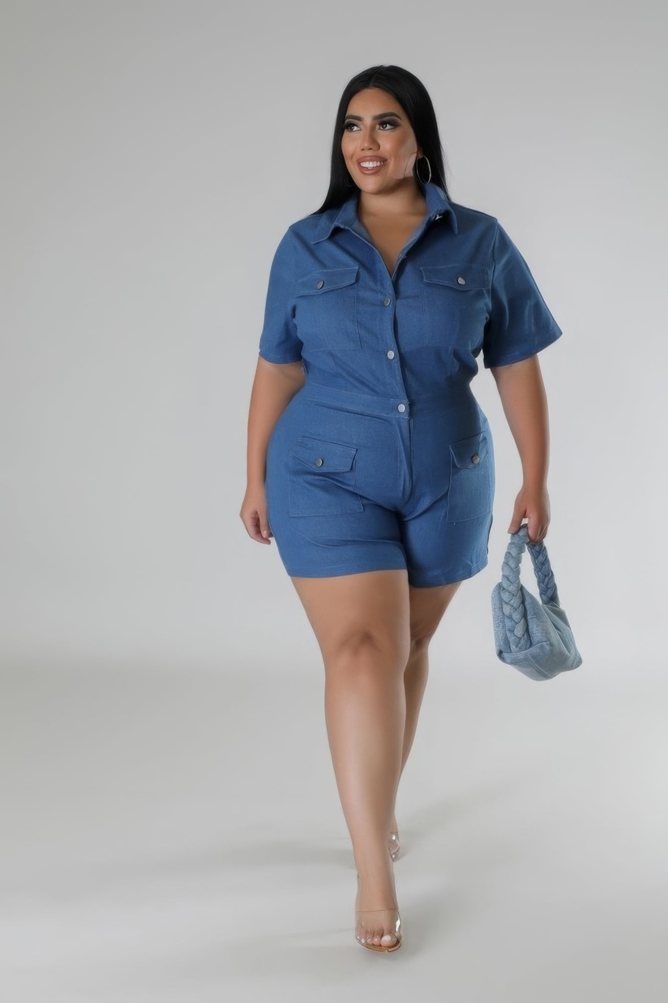 Semi-stretch Romper - AV Fashion’s
