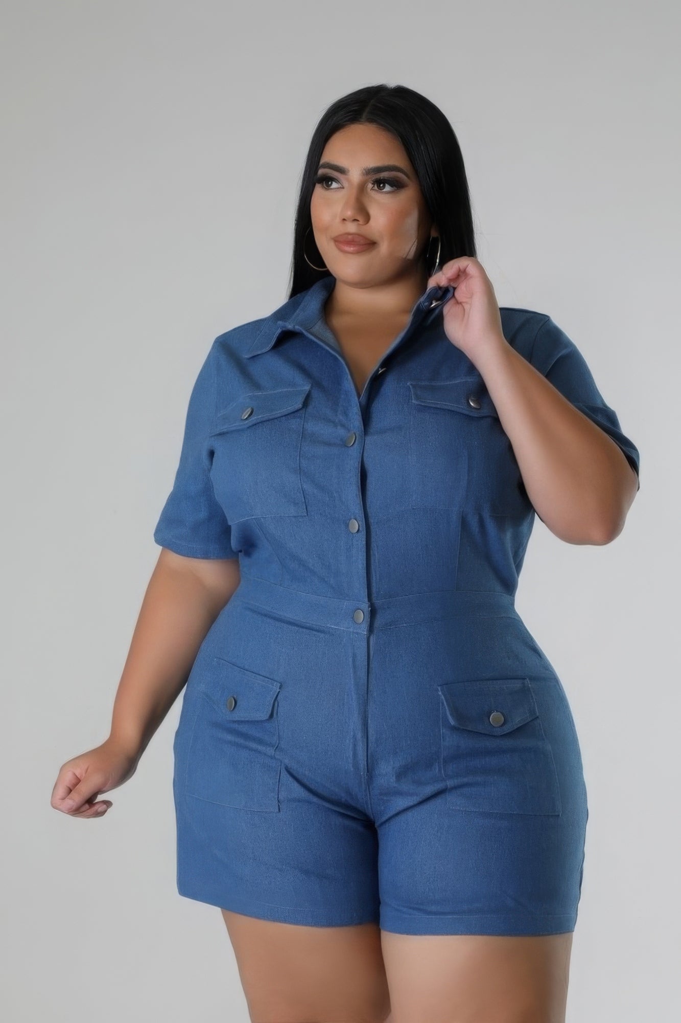 Semi-stretch Romper - AV Fashion’s