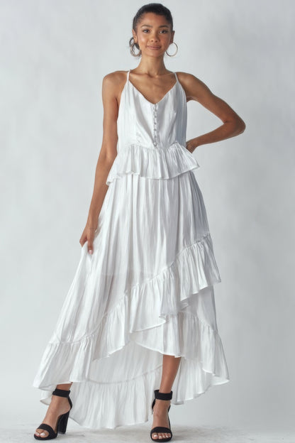 Shimmering Dress With Ruffles - AV Fashion’s