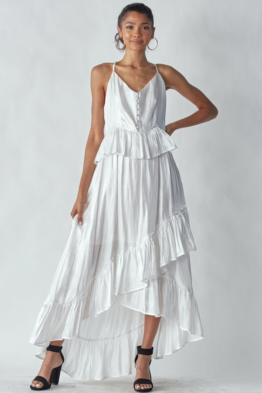 Shimmering Dress With Ruffles - AV Fashion’s