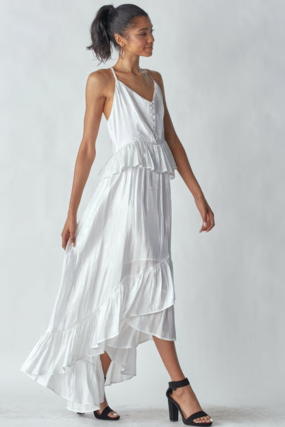 Shimmering Dress With Ruffles - AV Fashion’s