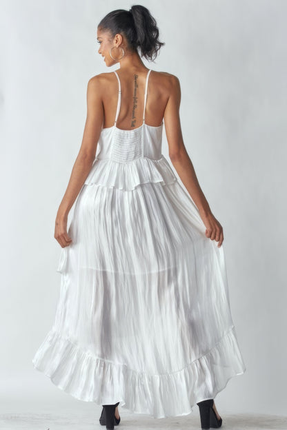 Shimmering Dress With Ruffles - AV Fashion’s