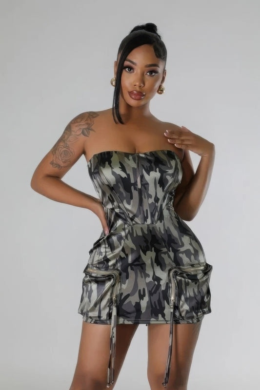 Zipper Closure Stretch Tube Dress - AV Fashion’s