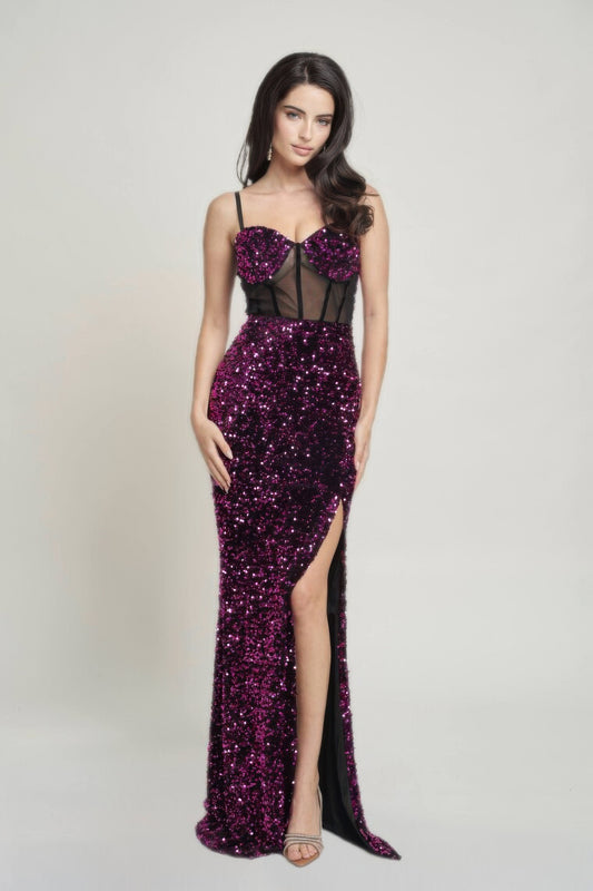 Cecily Teddy Velvet Corset Maxi Dress - AV Fashion’s
