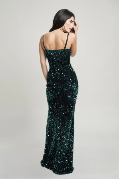 Cecily Teddy Velvet Corset Maxi Dress - AV Fashion’s