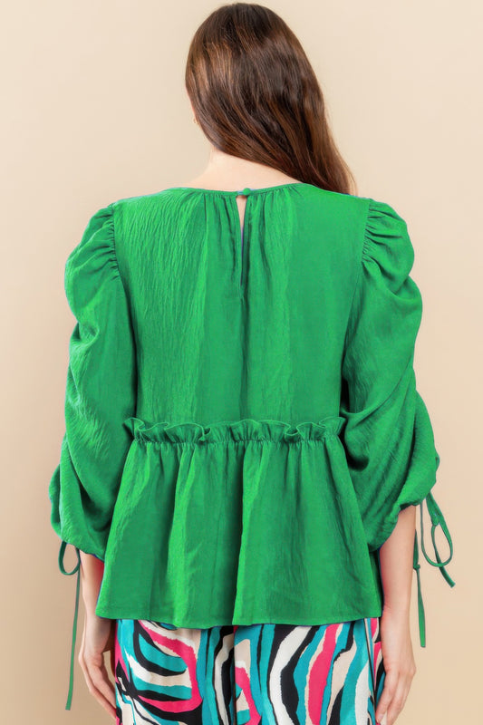 Round Neckline Babydoll Top - AV Fashion’s