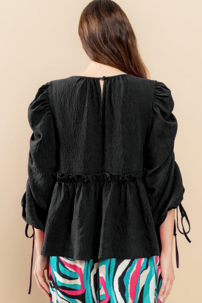 Round Neckline Babydoll Top - AV Fashion’s