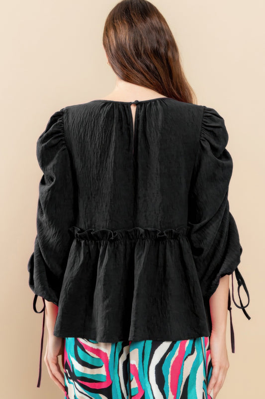Round Neckline Babydoll Top - AV Fashion’s