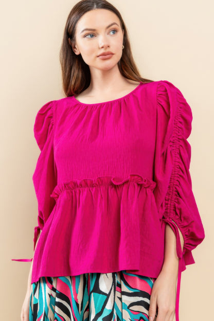 Round Neckline Babydoll Top - AV Fashion’s