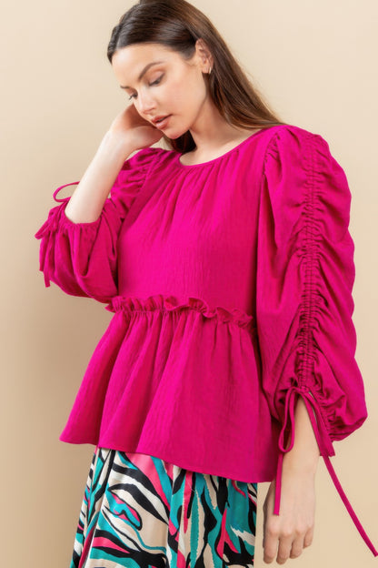 Round Neckline Babydoll Top - AV Fashion’s
