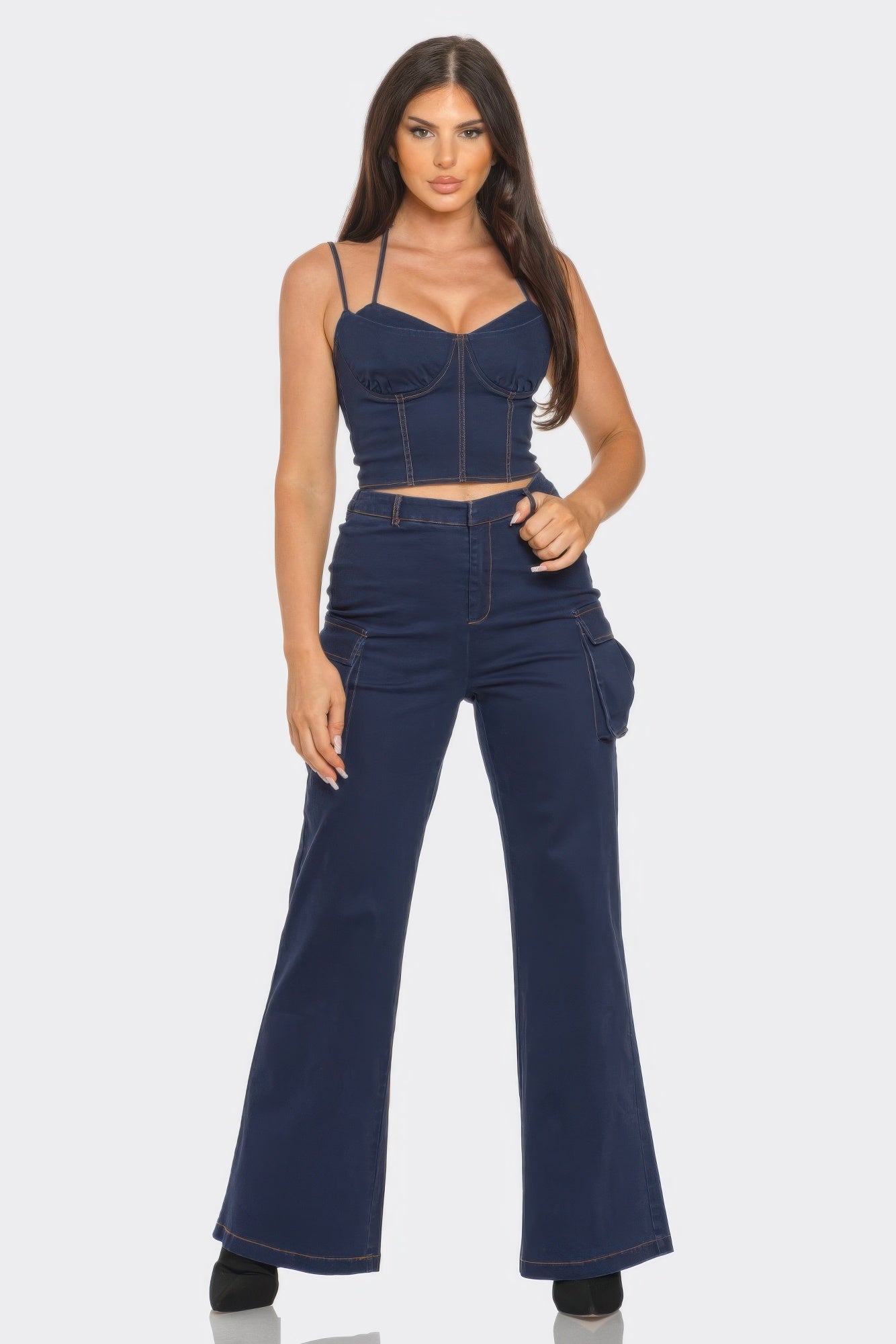 Crop Jacket 3pcs Set - AV Fashion’s
