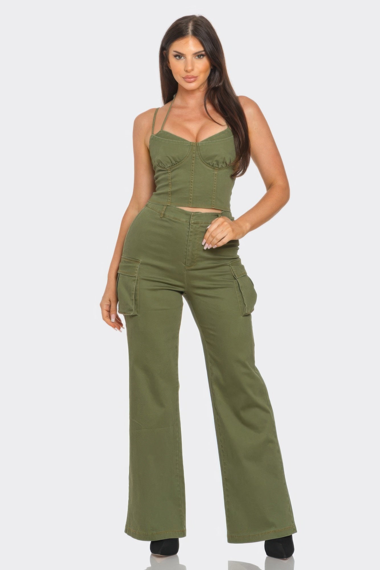 Crop Jacket 3pcs Set - AV Fashion’s