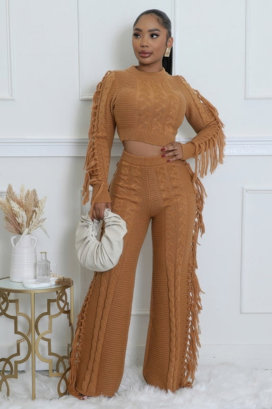Knitted Stretch Pant Set - AV Fashion’s