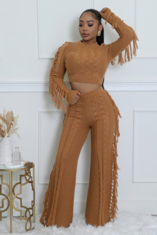 Knitted Stretch Pant Set - AV Fashion’s