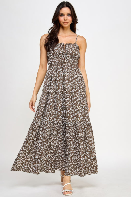 Floral Smocked Ruffle Maxi Dress - AV Fashion’s