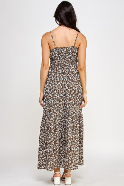 Floral Smocked Ruffle Maxi Dress - AV Fashion’s