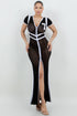 Netting 2 Way Front Zipper Maxi Dress