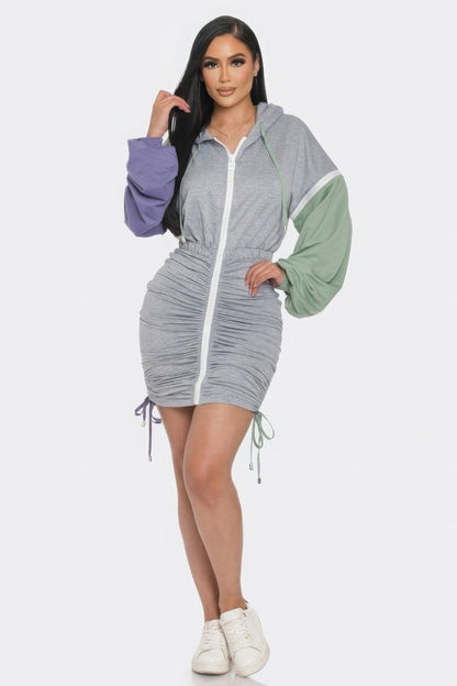 Detachable Zipper Mini Dress - AV Fashion’s