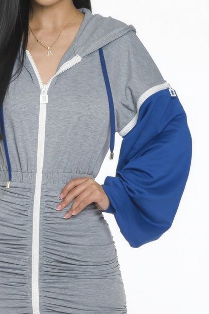 Detachable Zipper Mini Dress - AV Fashion’s