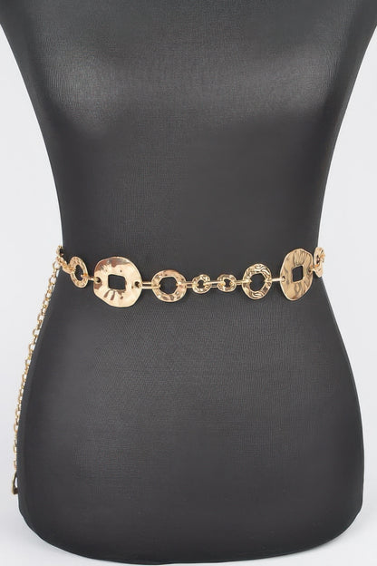 Hammered Metal Chain Belt - AV Fashion’s