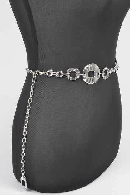 Hammered Metal Chain Belt - AV Fashion’s
