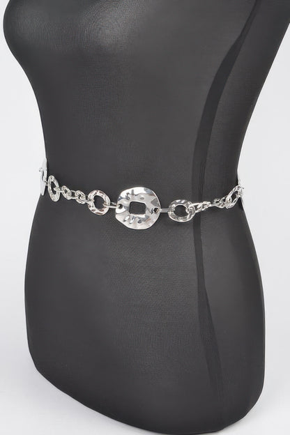 Hammered Metal Chain Belt - AV Fashion’s