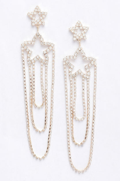 Rhinestone Fringe Earring - AV Fashion’s