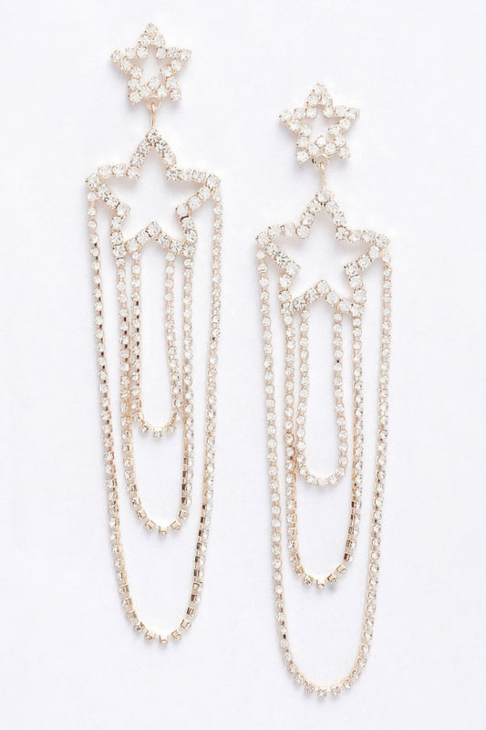 Rhinestone Fringe Earring - AV Fashion’s